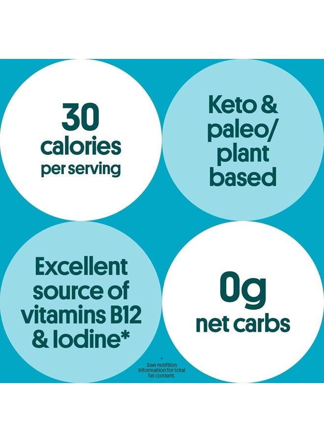 Gimme أوراق الأعشاب البحرية المحمصة العضوية - ملح البحر - 10 جرام عبوة مشاركة (فردية) - كيتو، نباتي، خالي من الغلوتين - مصدر رائع لليود وأوميغا 3 - وجبة خفيفة صحية أثناء التنقل للأطفال والبالغين - Image 1