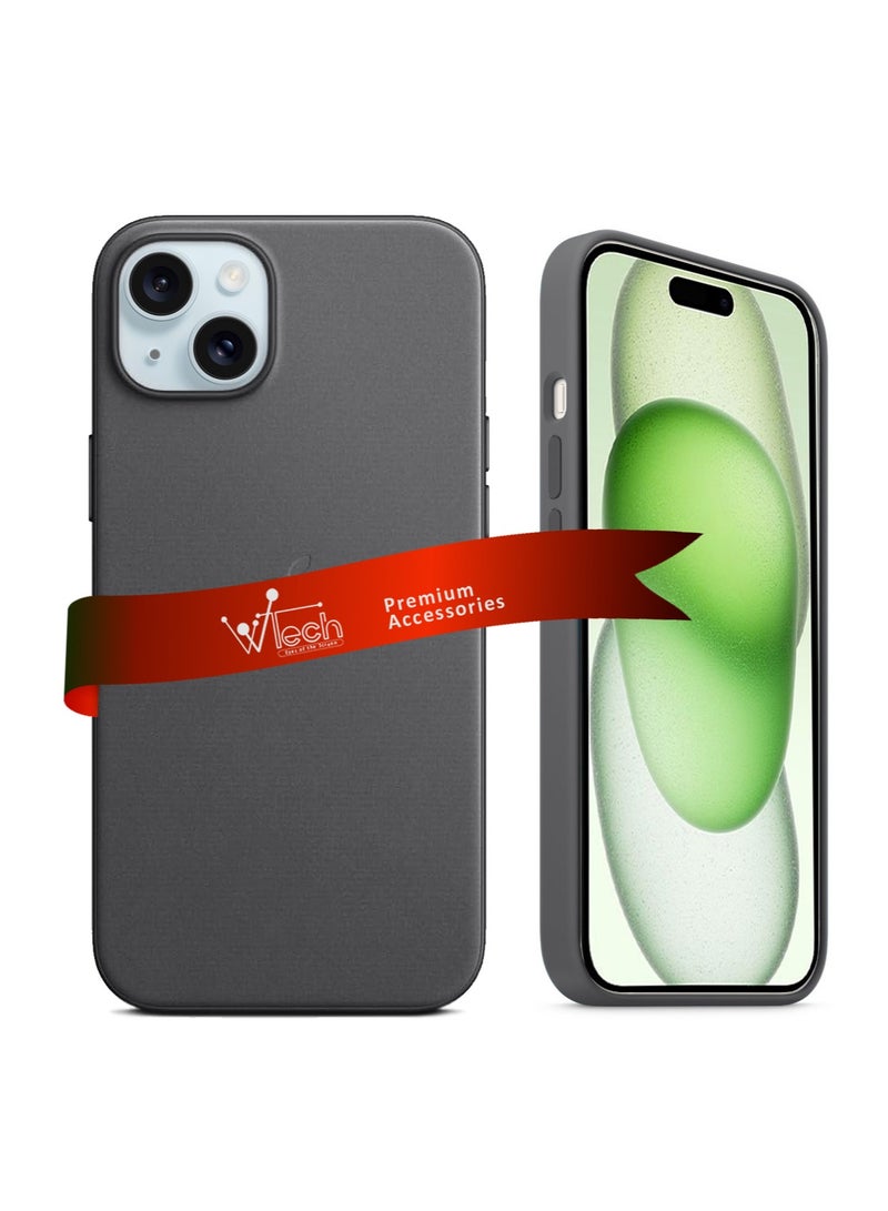 Wtech Soft Liquid Silicone Case Cover With MagSafe For Apple iPhone 15 2023 Grey - Image 1