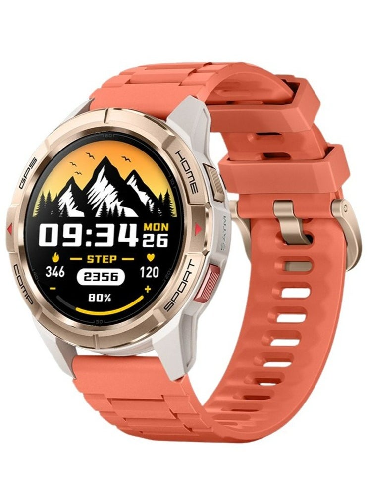 Mibro - GS Active Smartwatch, 1.3 Inch AMOLED Display, GPS Global Positioning System, 10 Axis Motion Senor, Seek Beats Seek Beats Exercise Algorithm, 24-Hour Health Management, Dual Strap, Gold - Image 1