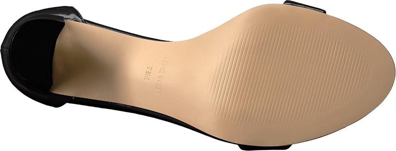 NINE WEST Women's Pruce Heeled Sandal in Black Patent - Image 3