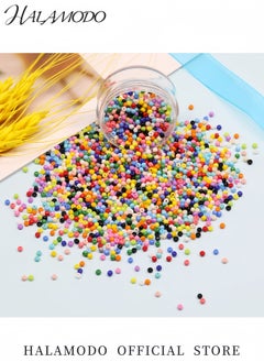 HALAMODO 3300-Piece Glass Seed Beads Kit 4mm Multicolor Seed Beads for Jewelry Making DIY Craft Supplies Kit for Bracelets Necklaces Earrings (20 Colors)  - Image 4