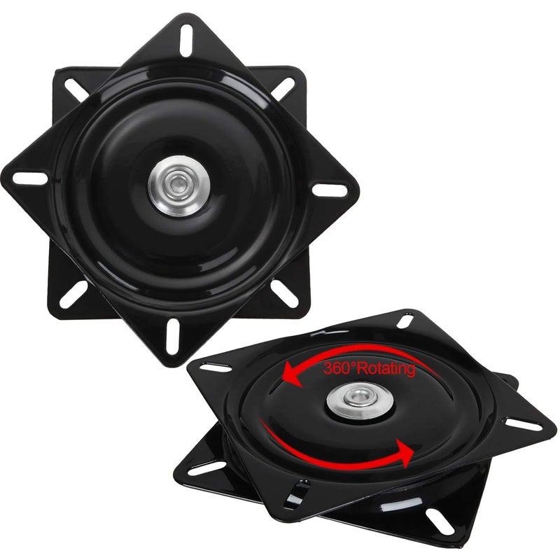 FengWu 2 Pack 6 inch Swivel Plate Bar Stool Swivel Lazy Susan Turntable Bearing Square Rotating Plate Rotating Swivel Plate for Recliner Chair Bar Stool with 220 Pound Capacity - Image 3