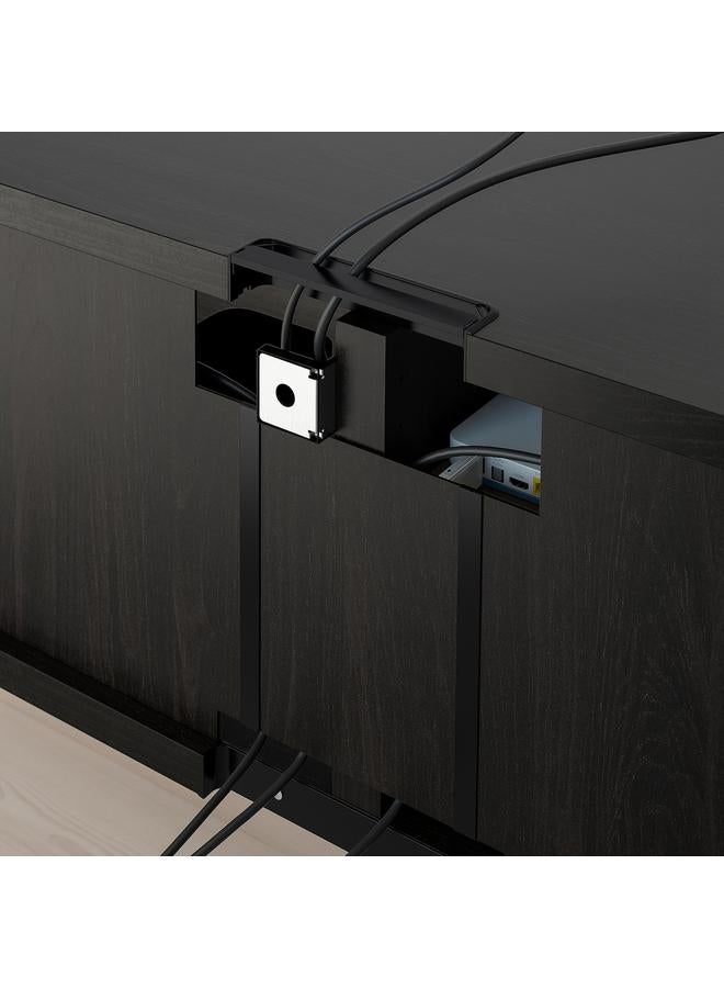 Zaboon Tv Bench, Black-Brown, 120X40X38 Cm - Image 4