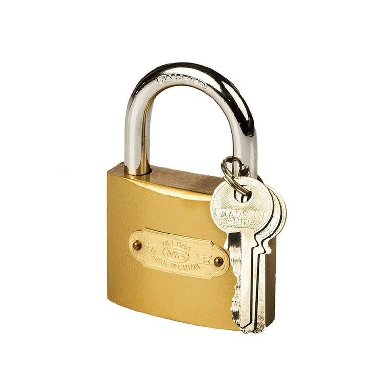 ATEVON Heavy Duty Brass Padlock with 2 Steel Keys – Rust-Resistant Imitation Copper Lock for Door, Luggage, Gate, Locker, Shed, Office, Warehouse, Toolbox, Travel Security Lock - Image 5