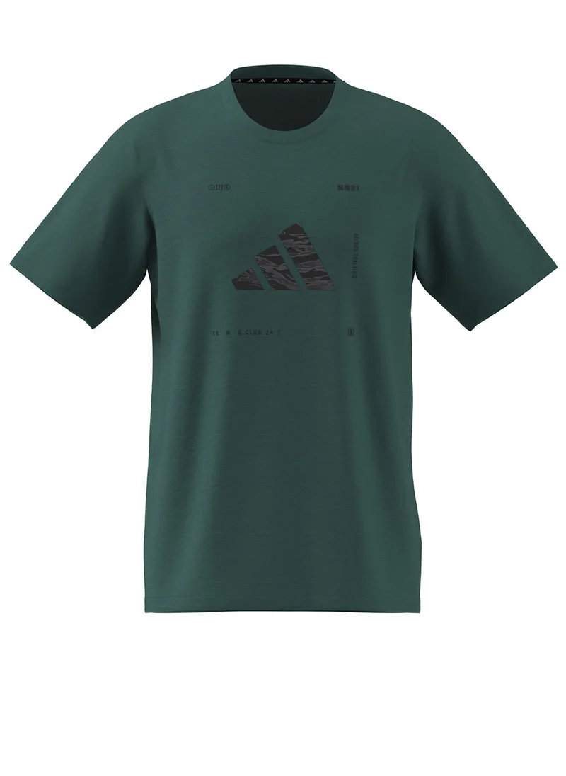 اديداس Camo Logo Graphic T-Shirt