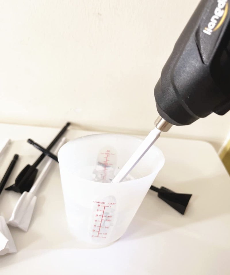 HHYOOSOO Resin Mixer Epoxy Mixer Paddles,10 PCS Drill Mixing Attachment,Reusable Paint Mixer for Drill,Epoxy drill paddles drill mixer Drill Attachment Paint Stirrers Epoxy Stirrer-Black+White - Image 5