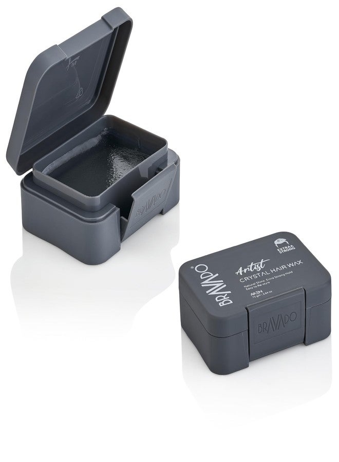 برافادو شمع تصفيف الشعر BRAVADO Artist Crystal Extraa ذو التثبيت القوي للرجال - سهل التصفيف، تثبيت فائق ولمعان طبيعي | كريم للشعر، شمع ذو تثبيت قوي للغاية، شمع لتصفيف الشعر، طين للشعر، جل للشعر | لجميع أنواع الشعر | 75 غرام - Image 2