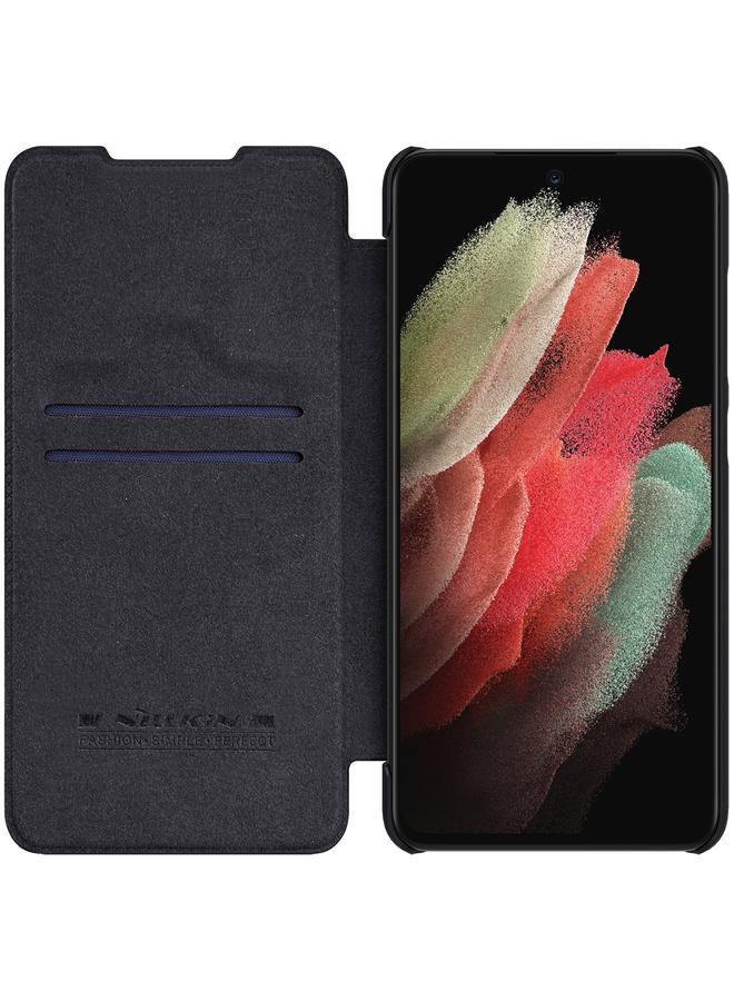 Nillkin Case For Samsung Galaxy S22 Ultra 5G QIN Series Pro Sliding Camera Cover Design Leather Phone Case - Image 3