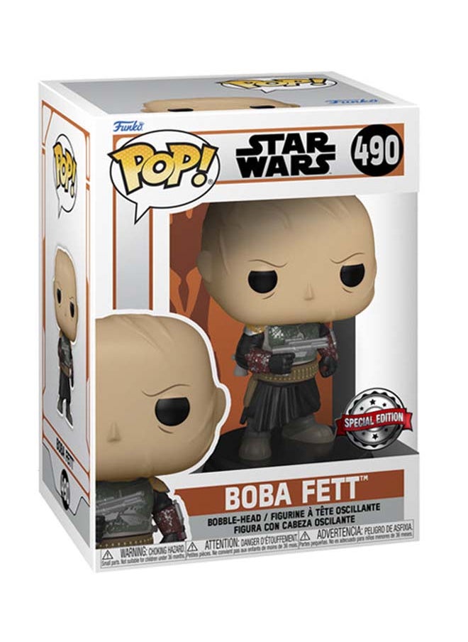 Funko Pop! Tv: Mandalorian- Boba Fett with o helmet Exc  - Image 2