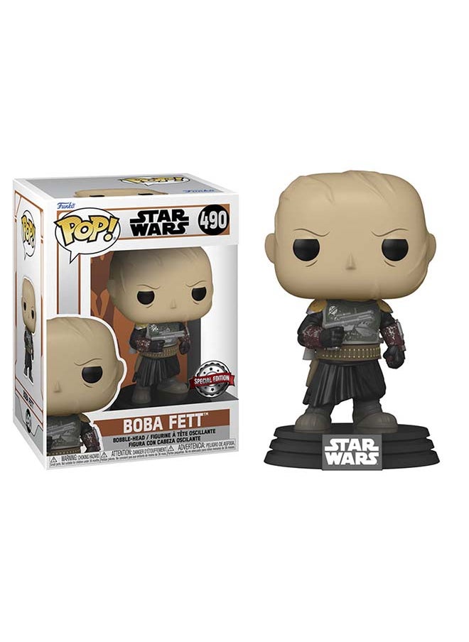 Funko Pop! Tv: Mandalorian- Boba Fett with o helmet Exc  - Image 3