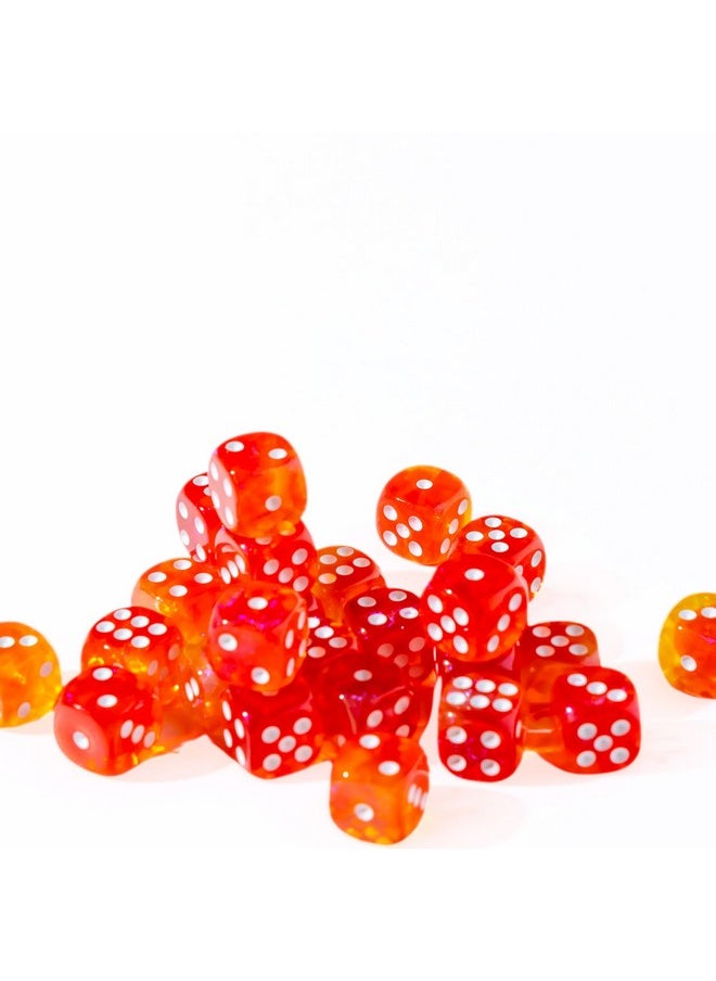 Easy Roller Dice Co. 25 Count Pack of 12mm D6 Dice - Matching Collection of 6 Sided Dice with Pips (Molten Lava)  - Image 2