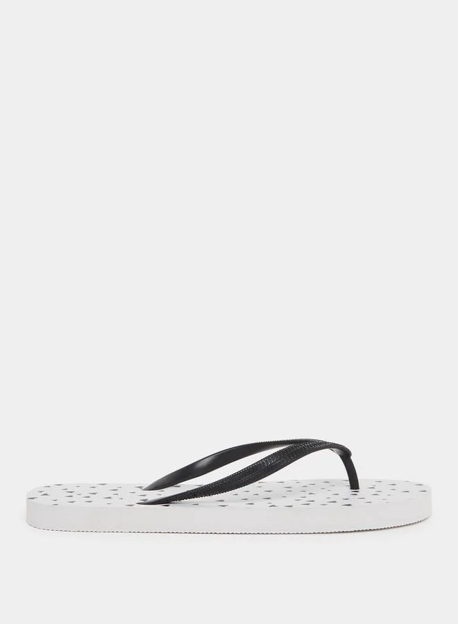 Styli Styli Heart Print Flip Flops