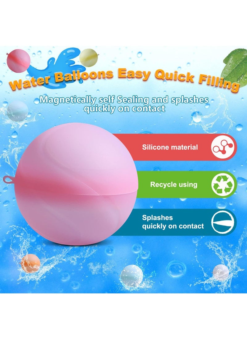 8-Pack Reusable Water Balloons with Self-Sealing Technology - Quick Fill Splash Balls for Endless Summer Fun! Soft Silicone, Refillable. - pzsku/Z96D3CA9D2365D950AE19Z/45/_/1710652086/357e5571-2fe5-4b02-89ef-a62a12f39bd0