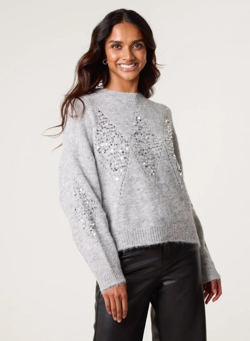 Blue Vanilla Diamond Sequin Jumper