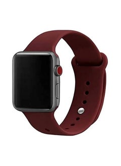 Replacement Silicone Strap for Apple Watch All Series Compatible with 42mm(Series 10)/41mm/40mm/38mm Maroon