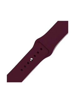 TWEGGON Replacement Silicone Strap for Apple Watch All Series Compatible with 42mm(Series 10)/41mm/40mm/38mm Maroon  - Image 3