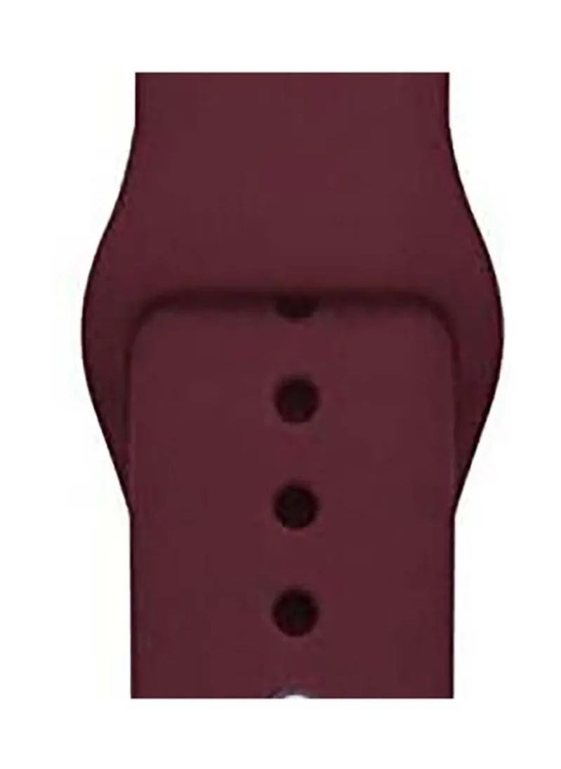 TWEGGON - Replacement Silicone Strap for Apple Watch All Series Compatible with 42mm(Series 10)/41mm/40mm/38mm Maroon - Image 1