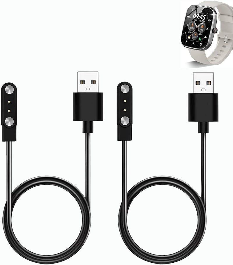 WUNIAK Charging Cable for Csasan T70 Smartwatches 1.91" for Men Women,Magnetic USB Charging Cable Replacement Charger Compatible,2 Pack. - Image 1