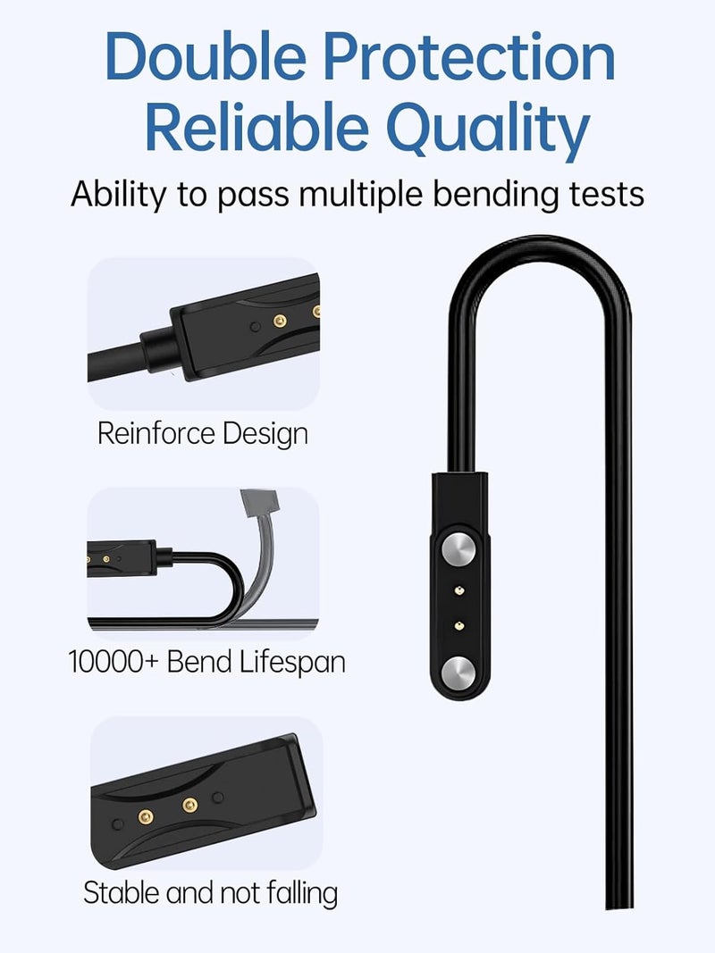 WUNIAK Charging Cable for Csasan T70 Smartwatches 1.91" for Men Women,Magnetic USB Charging Cable Replacement Charger Compatible,2 Pack. - Image 3