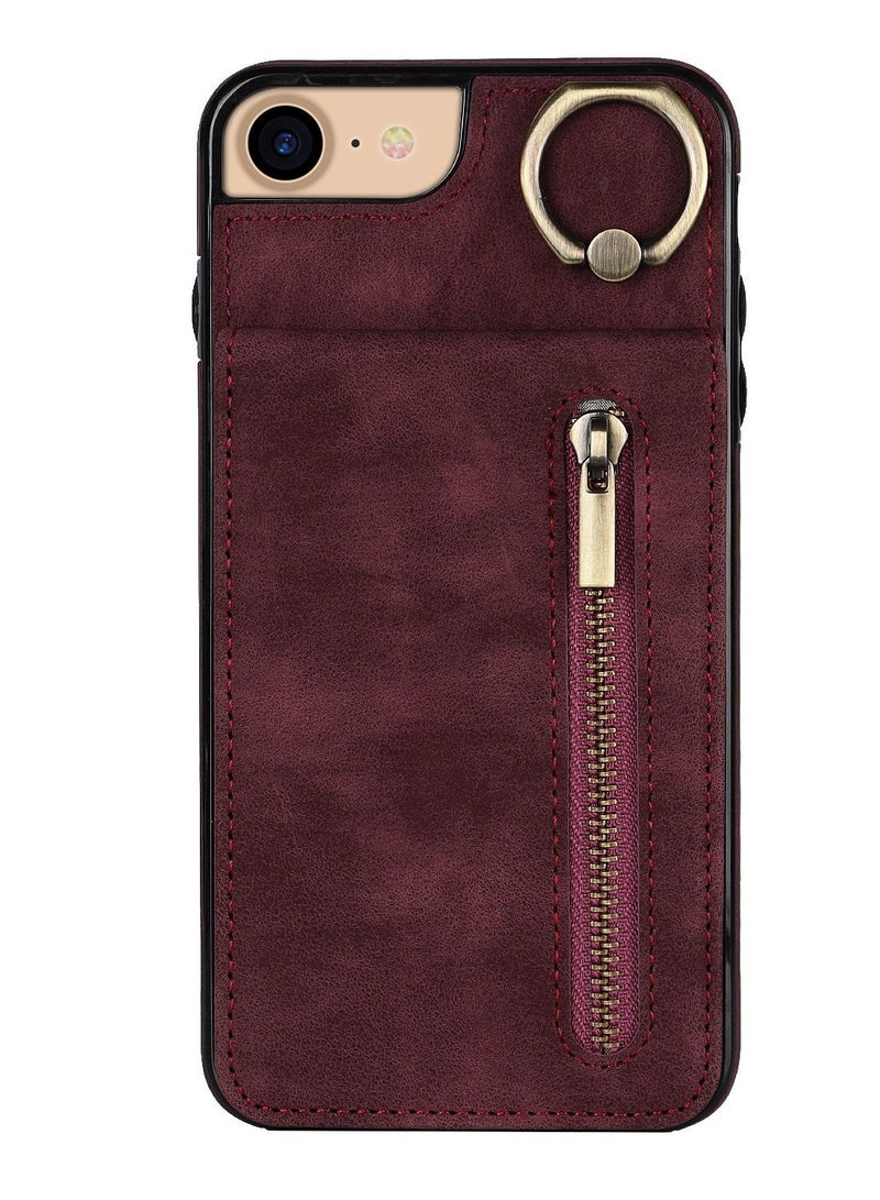 Suteni Back Cover Card Slots Leather Phone Case for Samsung - Image 1