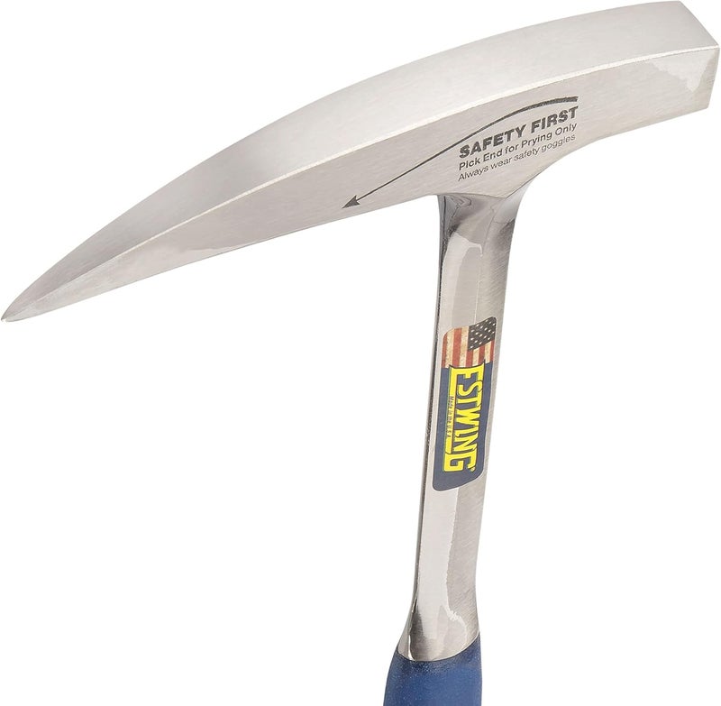 Estwing 22 oz Geological Hammer with Pointed Tip and Shock Reduction Grip - E3-23LP, Blue - Image 3