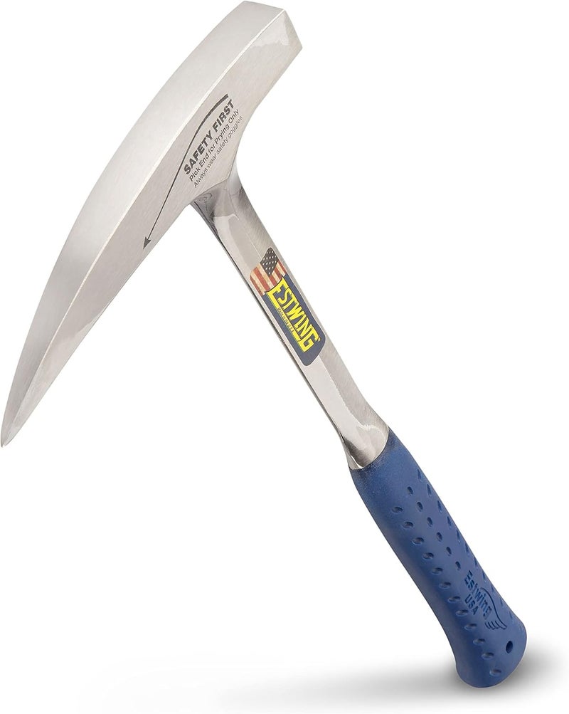 Estwing 22 oz Geological Hammer with Pointed Tip and Shock Reduction Grip - E3-23LP, Blue - Image 1