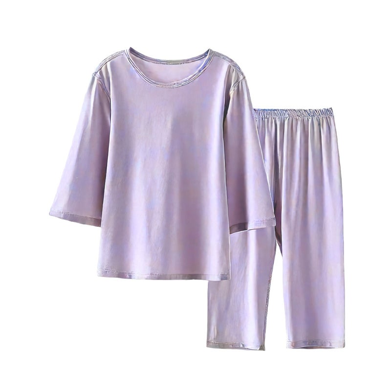Kids Pajama Set Summer Short Sleeve Boys Girls Homewear Thin Sleepwear - Image 5