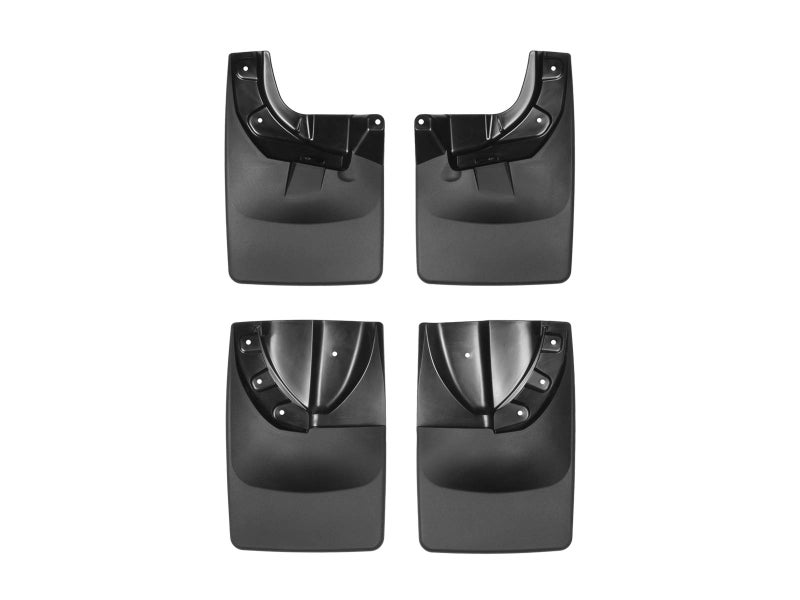 WeatherTech Custom No Drill Splash Guard MudFlaps for Toyota Tacoma W/Fender Flares - Front & Rear Set (110055-120055), Black - Image 1