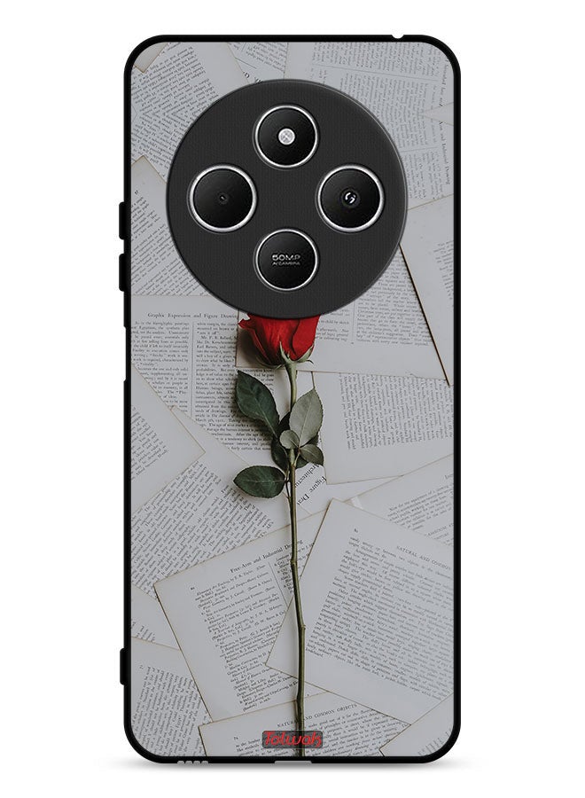 Tolwak Xiaomi Redmi 14R 5G Protective Case Cover Rose On Papers - Image 1