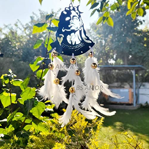 BS AMOR Dream Catcher Car Hanging White Colour Shivji Car Hanging ~ Handmade Hanging Wall Hangings, Garden, Car, Outdoor, Bedroom Pack of 1 - Image 4