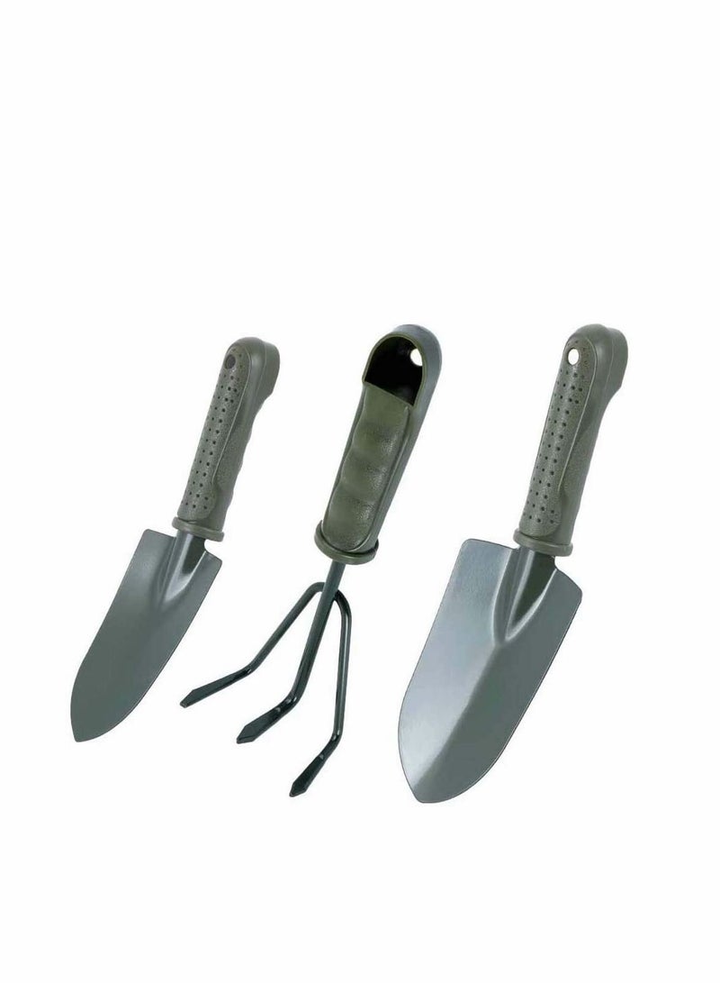Garden Tools Set, 3 Pcs Gardening Tool Shovel Potting with Plastic Handle, Mini Hand Rake Spade Shovel, Planting, Flowering, Loose Soil, Outdoor