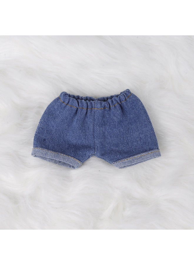 10cm Doll 20cm Cotton Doll Trousers Suit Denim Coat Pants Cotton Doll Clothes-Specifications:15cm-color:Light Blue Denim Jacket Denim Trousers 2-piece Set - Image 5