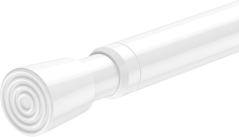 AIZESI Tension Curtain Rod for Windows 26.5 to 36 inch, Adjustable Expandable Pressure Spring Curtain Rod No Drilling, White Curtain Rod for Bedroom Doorway Closet Door - Image 1