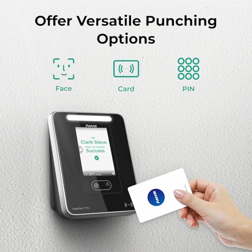 ANVIZ FacePass 7 Pro Cloud-Based Time Clock with Face, RFID, PIN - Free Cloud Software - Biometric Clock In and Out Machine For Employees Small Business - Support Door Access, Touchscreen, 2.4GHz WiFi - Image 4