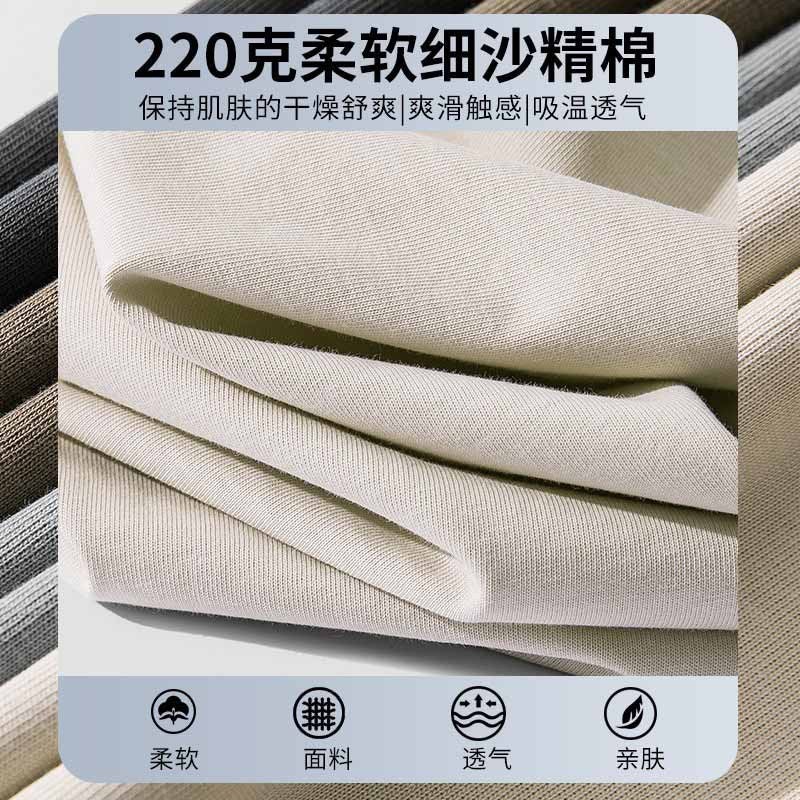 240G Japanese Heavy Cotton Short Sleeve T-Shirt Men'S And Women'S Solid Color White Men'S Blank Shirt Tide Brand Ins Supply - Image 5