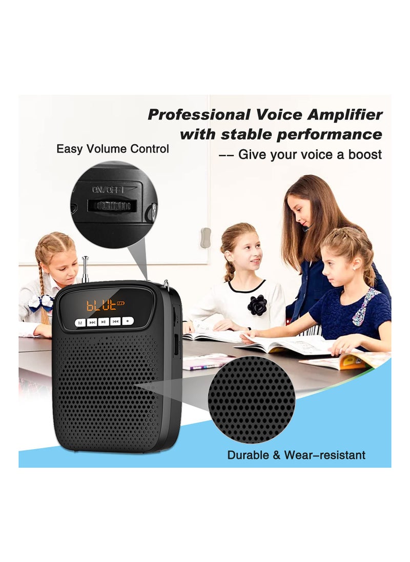 KASTWAVE - Portable Voice Amplifier, Mini Voice Amplifier Wired Headset Microphone Speaker Set for Teachers 15W Rechargeable Lightweight Personal Mic for Classroom, Tour Guides, Instructors and Presentation - Image 1