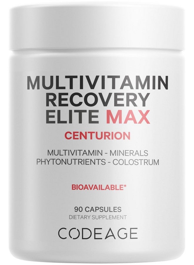 Codeage Multivitamin Recovery Elite Max Supplement - Vitamins A, C, D, E, B-Complex, Essential Minerals, Antioxidants, Colostrum, Phytonutrients, Pantethine, Non-GMO, Sport Multivitamins - 90 Capsules - Image 1