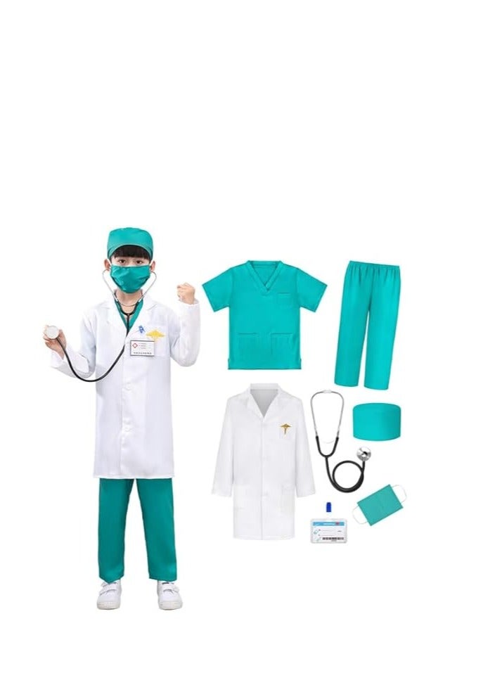GUDOO ​​Doctor Costume Set for Kids 6-Piece – Roleplay Dress-Up Outfit for Fancy Dress Parties Imaginative Play​​ - Image 1