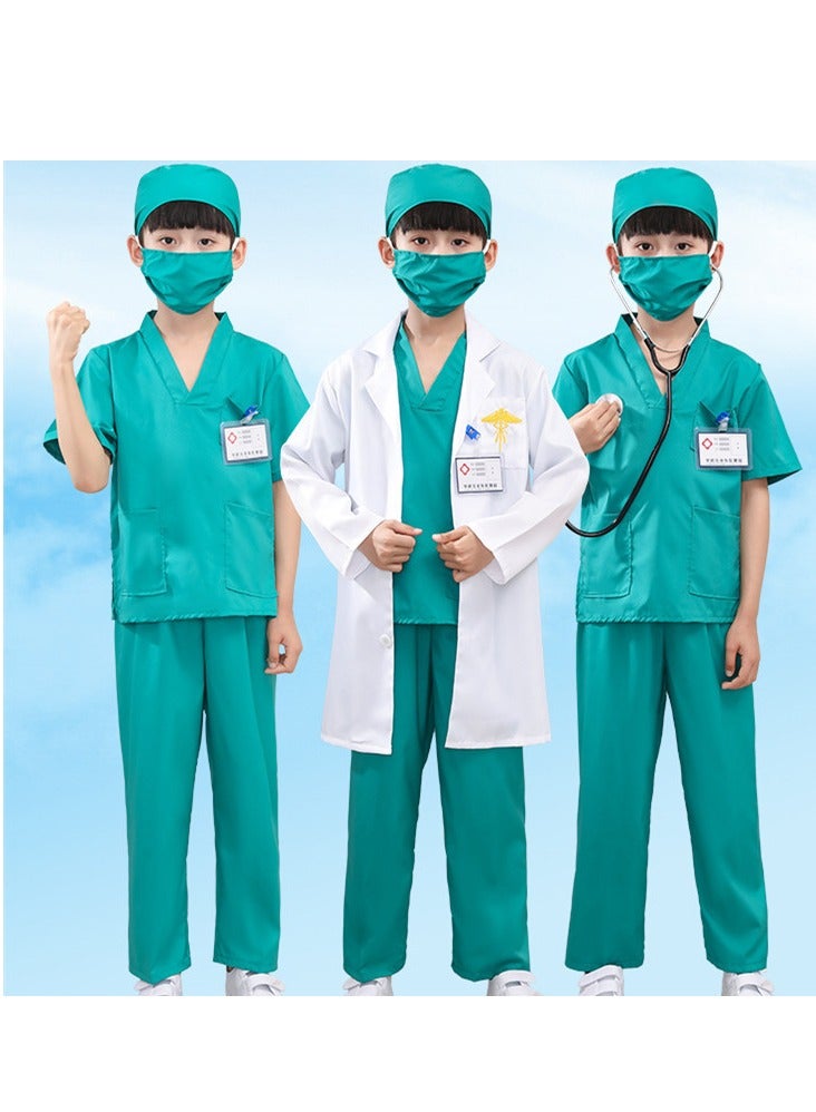 GUDOO ​​Doctor Costume Set for Kids 6-Piece – Roleplay Dress-Up Outfit for Fancy Dress Parties Imaginative Play​​ - Image 2