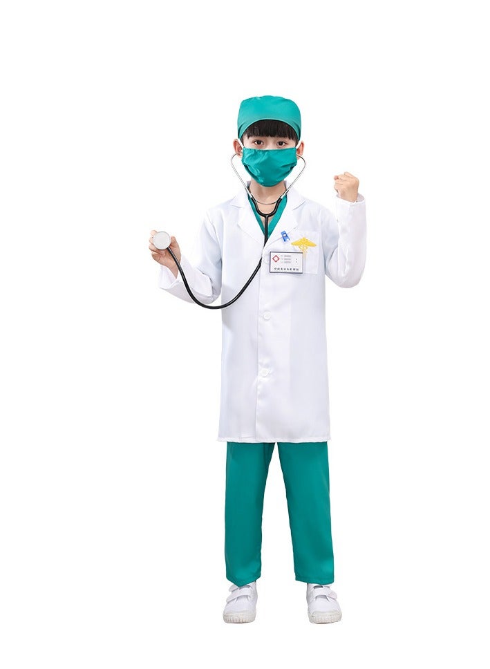 GUDOO ​​Doctor Costume Set for Kids 6-Piece – Roleplay Dress-Up Outfit for Fancy Dress Parties Imaginative Play​​ - Image 3