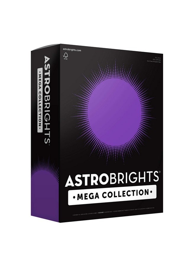 Astrobrights Mega Collection Colored Cardstock Ultra Purple 320 Sheets 65 Lb/176 Gsm 8.5 X 11 More Sheets! (91696)  - Image 1