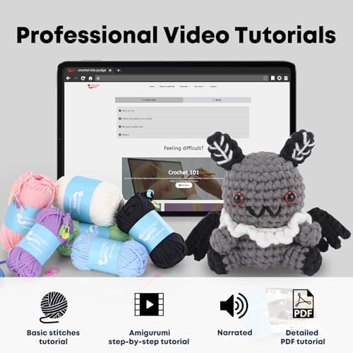 CrochetBox Crochet Kit for Beginners Adults - Starters Crochet Kit, Beginners Crocheting Kitting for Adults Teen, Craft Gifts with Crochets Yarns, Hook, Step-by-Step Video, Instruction - Image 4