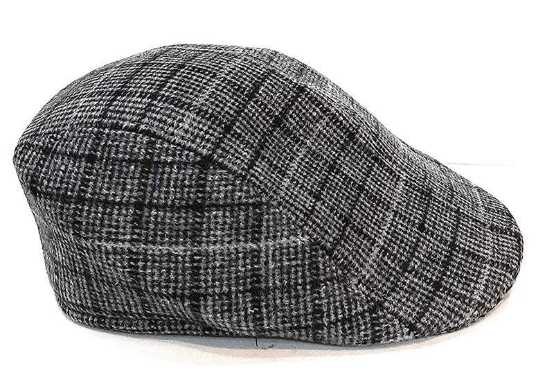 RR DESIGN Ivry/Golf/Flat Tweed Hats for Men-Pack of 1-Free Size- (Grey Black Checkered Pattern) - Image 3