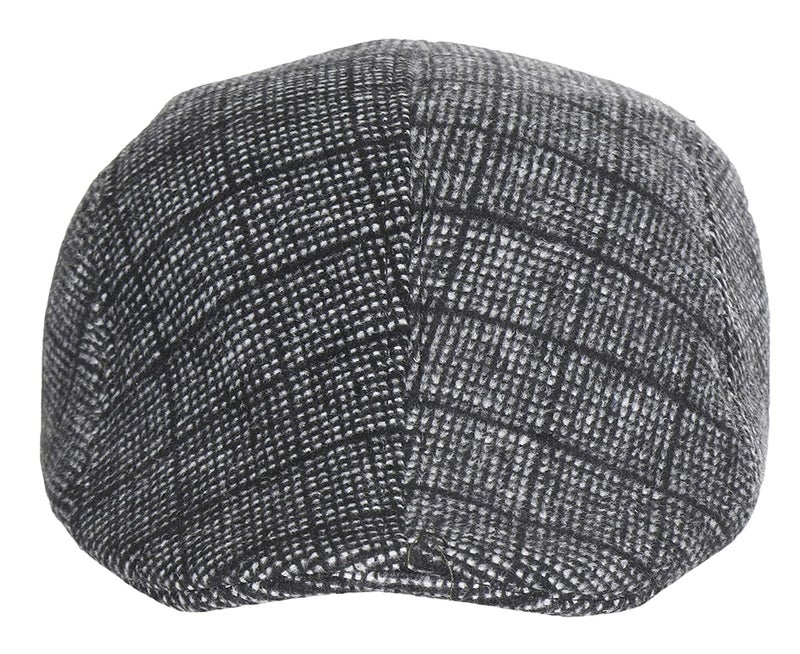 RR DESIGN Ivry/Golf/Flat Tweed Hats for Men-Pack of 1-Free Size- (Grey Black Checkered Pattern) - Image 5