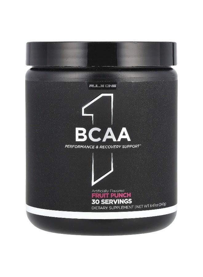 Rule One Proteins بروتينات رولي ون، بي سي إيه إيه، نكهة فواكه، 8.47 أونصة (240 غ) - Image 1