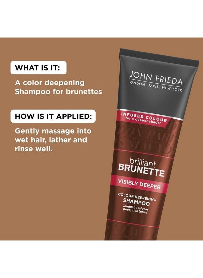 John Frieda - Midnight Brunette Visibly Deeper Colour Deepening Shampoo 83 Ounces  Packaging May Vary - Image 1