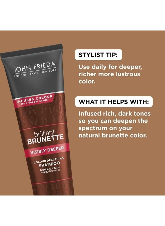 John Frieda - Midnight Brunette Visibly Deeper Colour Deepening Shampoo 83 Ounces  Packaging May Vary - Image 1