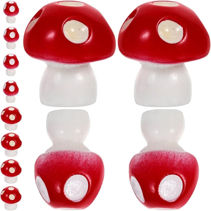 UPKOCH 20pcs Realistic Red Mushroom Figurines Garden Ornaments Miniature Tiny Mushrooms for Bonsai Decor and Micro Landscape Party Decorations - Image 1