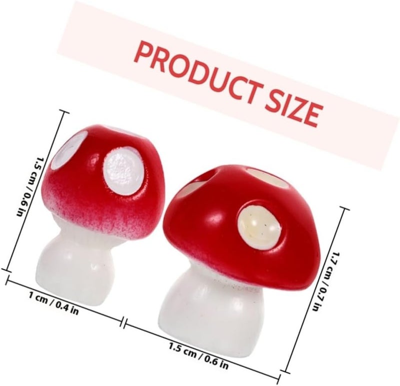 UPKOCH 20pcs Realistic Red Mushroom Figurines Garden Ornaments Miniature Tiny Mushrooms for Bonsai Decor and Micro Landscape Party Decorations - Image 2