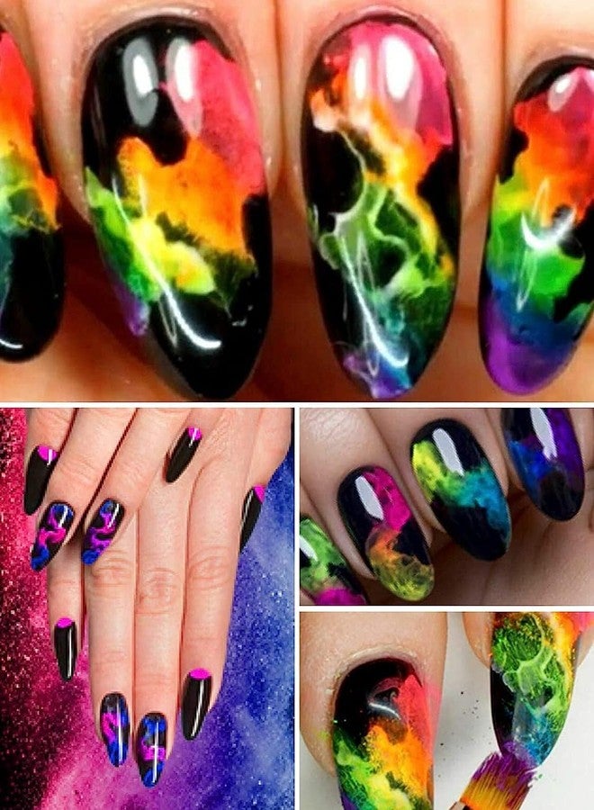 AISHU 12 Colors Fluorescent Powder Pigment Nail Powder, Color Nail Pigments Dust Nail Glitter, Neon Pigment Eyeshadow Powder for Halloween/Christmas Makeup Nail Art Decoration - Image 5
